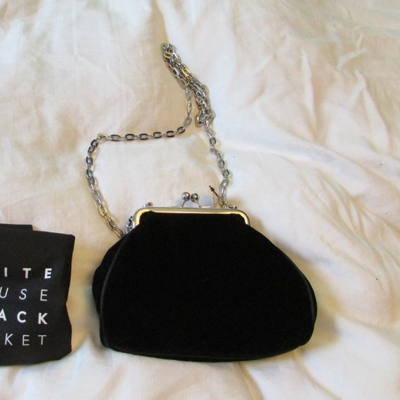 *2 for $30* WHBM black velvet mini clutch